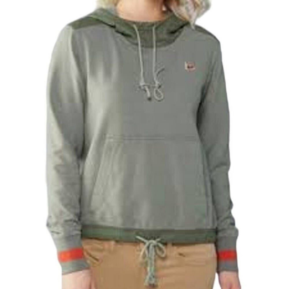 Olive Green Women's Hoodie with Drawstring